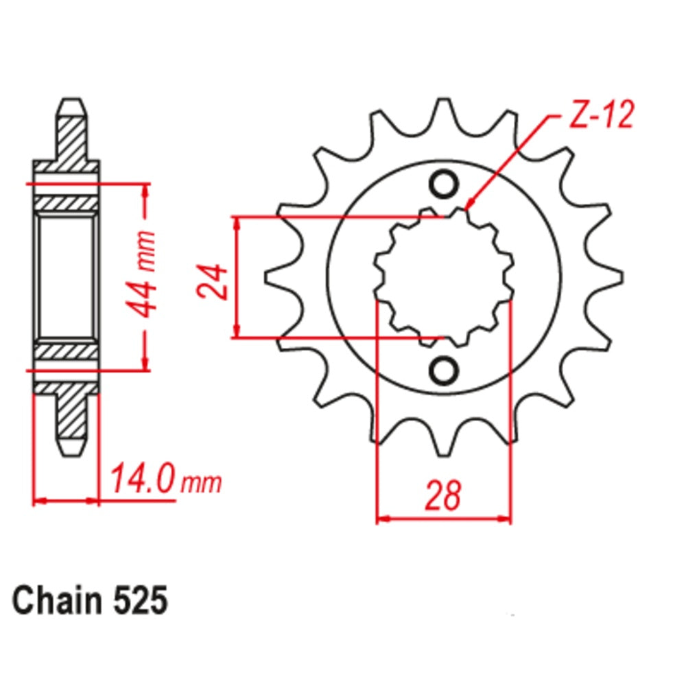 17T Honda Front Sprocket (1372)