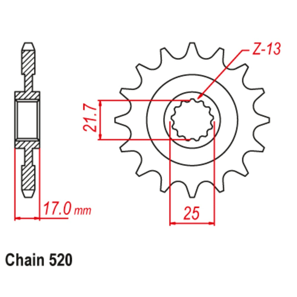 16T Honda Front Sprocket (1381)