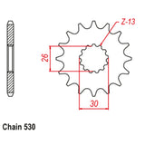 17T Triumph Front Sprocket (1180)