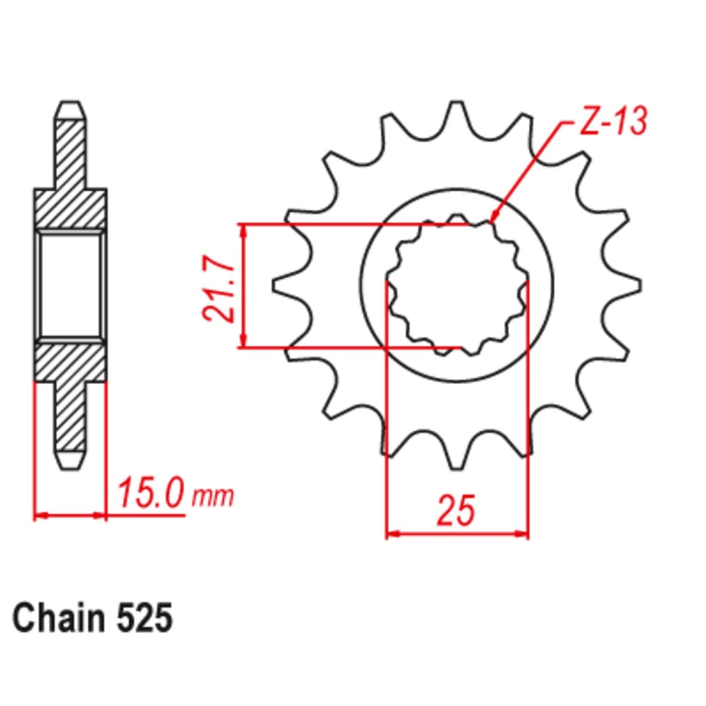 14T Triumph Front Sprocket (1182)