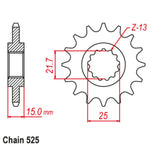 14T Triumph Front Sprocket (1182)