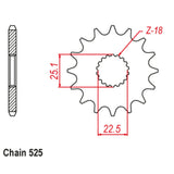 16T Triumph Front Sprocket (1186)