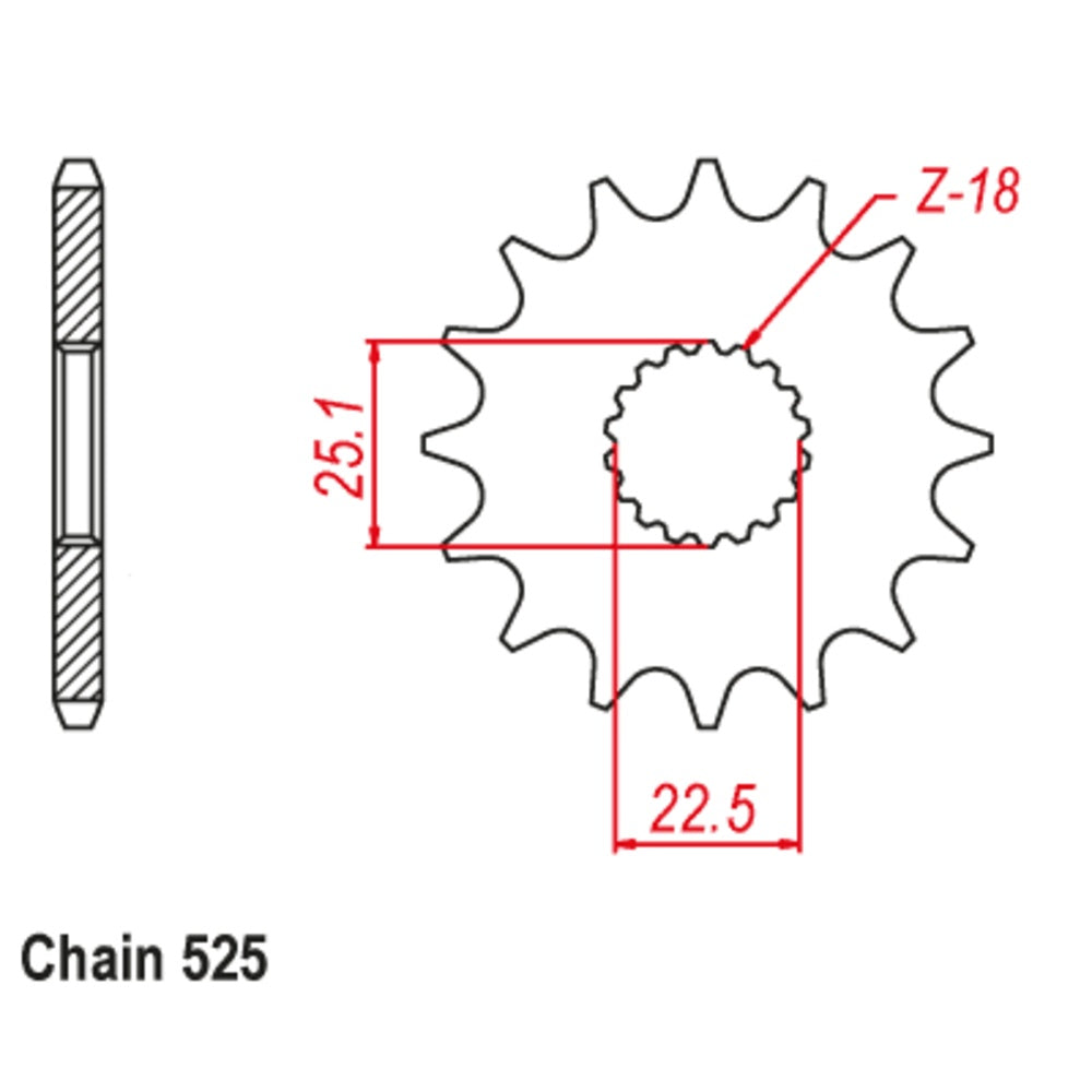 17T Triumph Front Sprocket (1186)