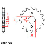 13T Yamaha Front Sprocket (1559)