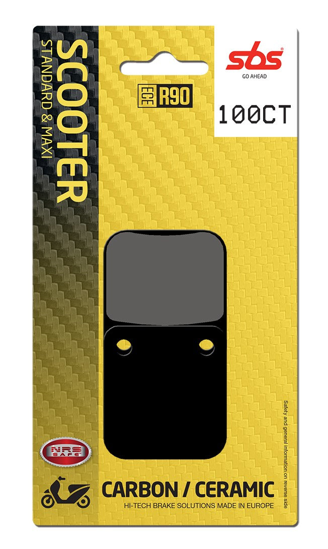 SBS FRICTION - Carbon Tech Front / Rear Scooter Brake Pads - 100CT-