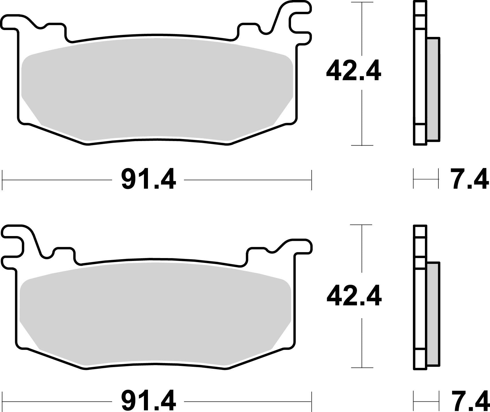 SBS FRICTION - Road Sport & Track Sinter Front Brake Pads (HYPURE CALIPER) - 1012RST-
