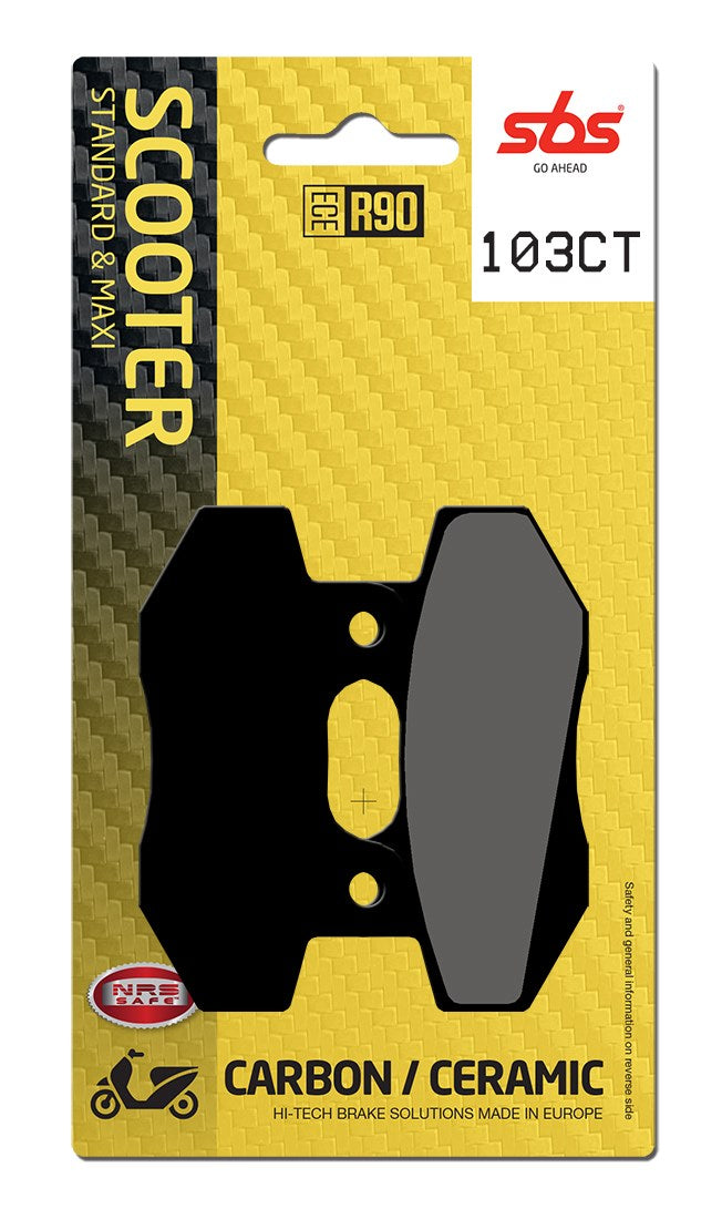 SBS FRICTION - Carbon Tech Front / Rear Scooter Brake Pads (SBS 551) - 103CT-
