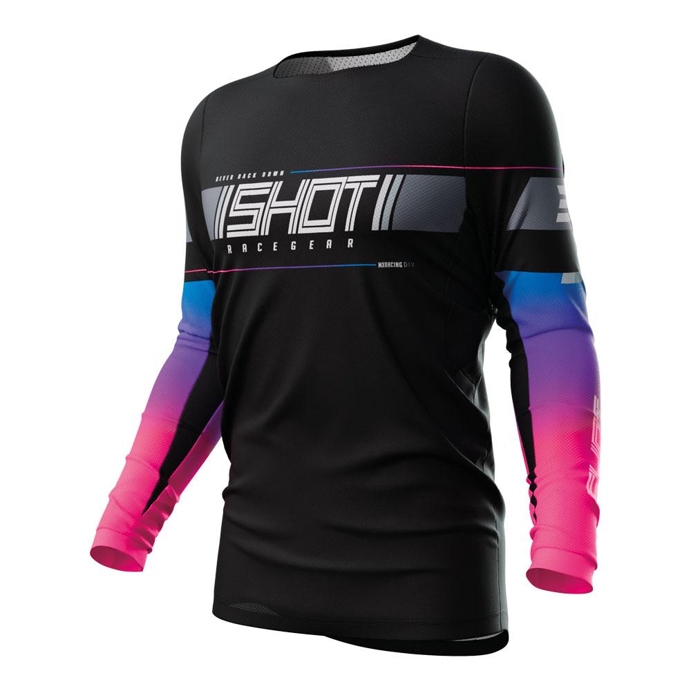 Shot Contact Jersey Indy Black Large - 66-4110-10