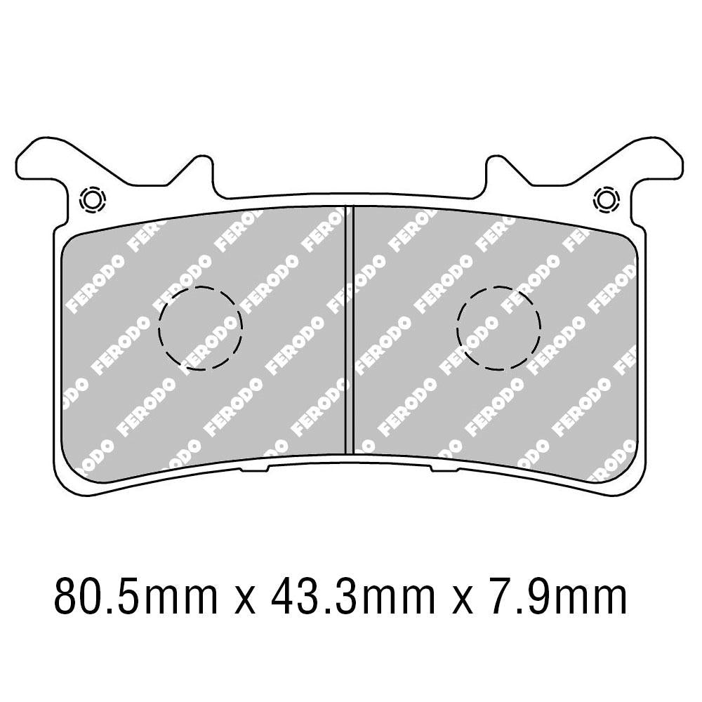 FERODO BRAKE PADS - FDB2324XRAC (PK = 2 Pads) - 01-2324-XRAC