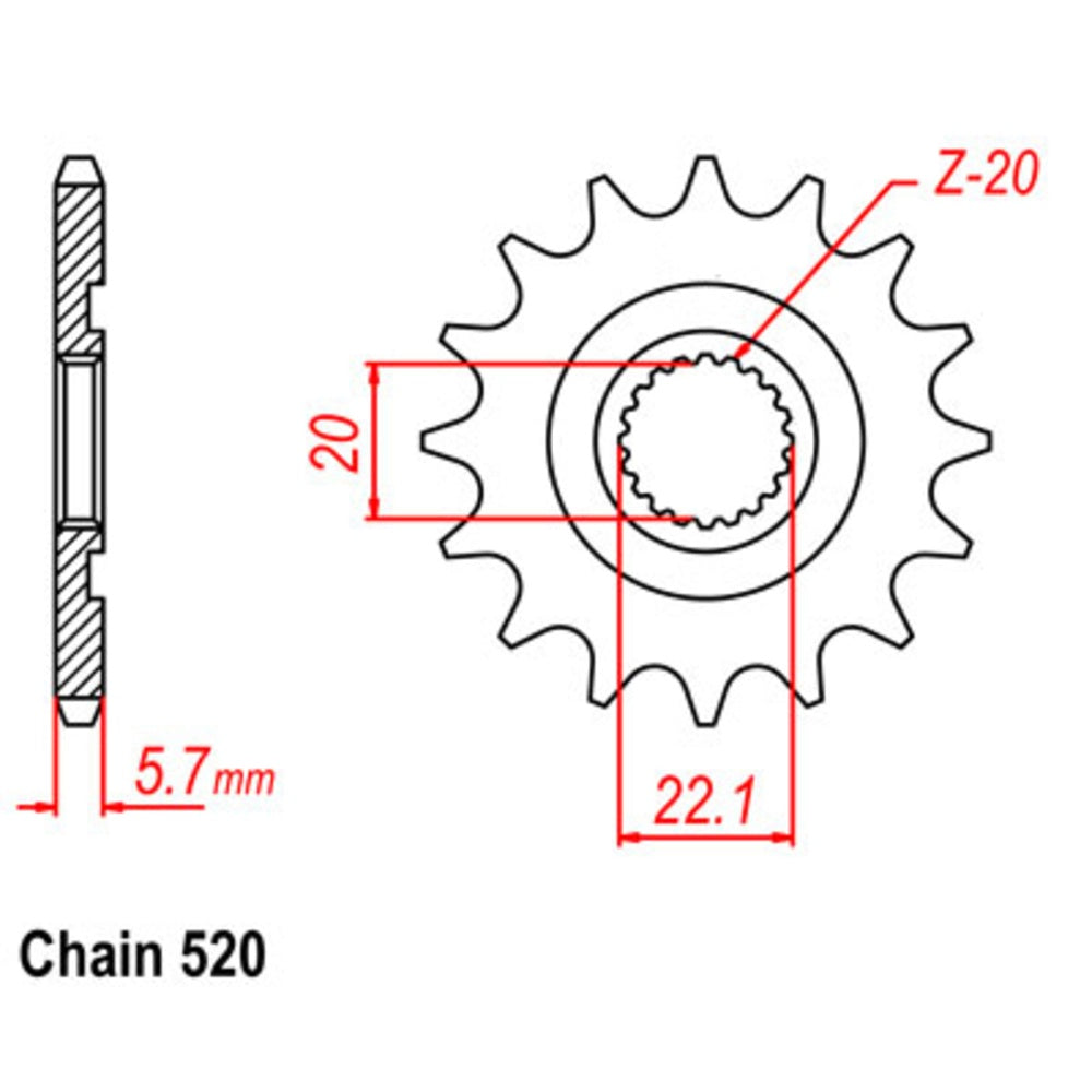 12T Supersprox Stealth Front Spkt (1590)