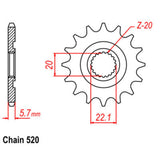 13T Supersprox Stealth Front Spkt (1590)