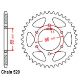 37T Kawasaki Rear Sprocket (473)
