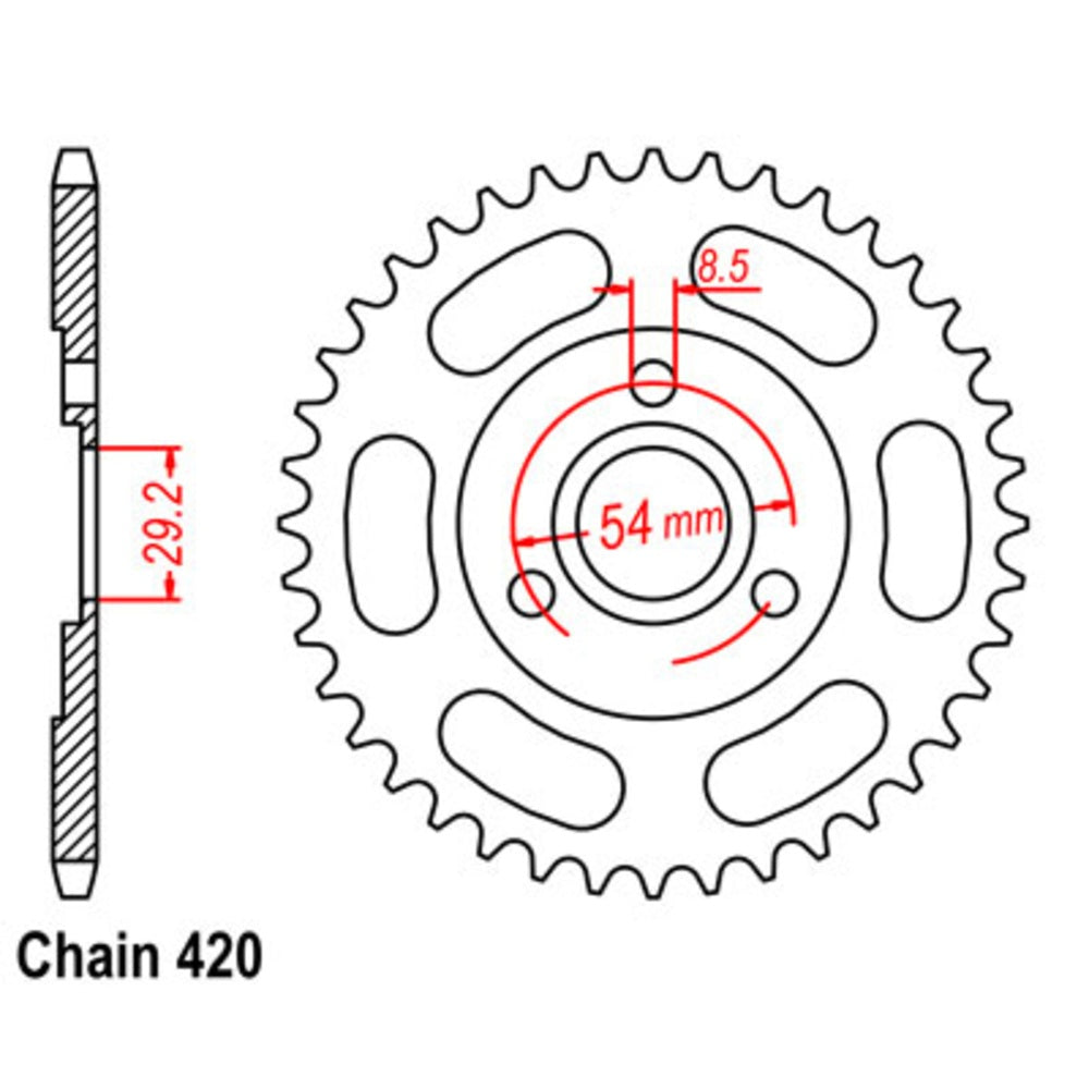 35T Honda Z50 Rear Sprocket (255)