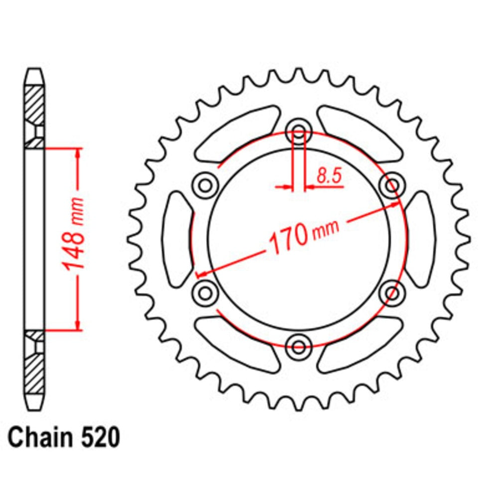 52T Suzuki Rear Sprocket (828)