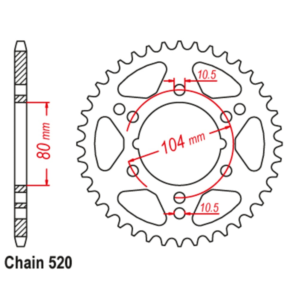 46T Polaris Rear Sprocket (1478)
