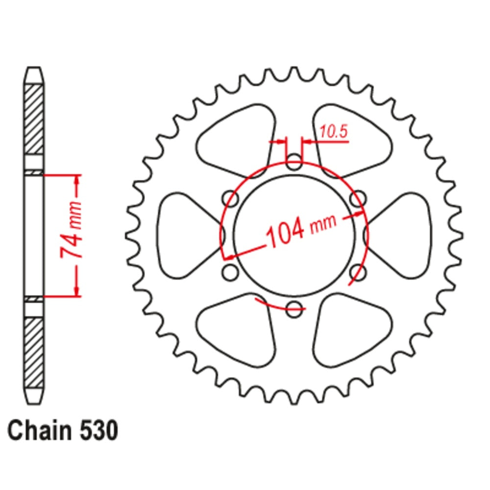 42T Kawasaki Rear Sprocket (481)