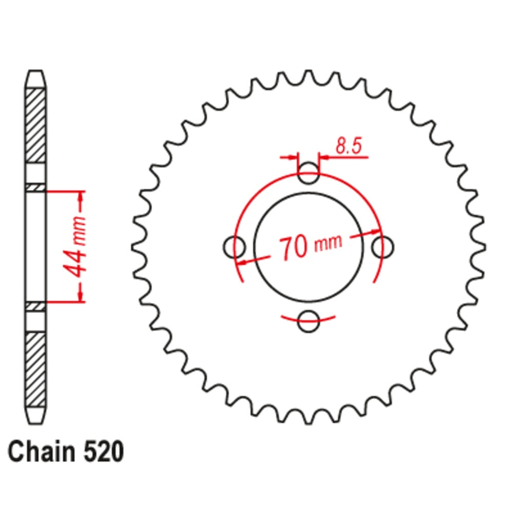 22T Kawasaki/Suzuki Rear Sprocket (1795)