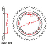 56T Rear Sprocket Yamaha SR400 (1839)