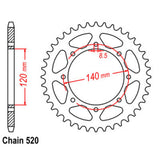 44T Kawasaki Rear Sprocket (487)