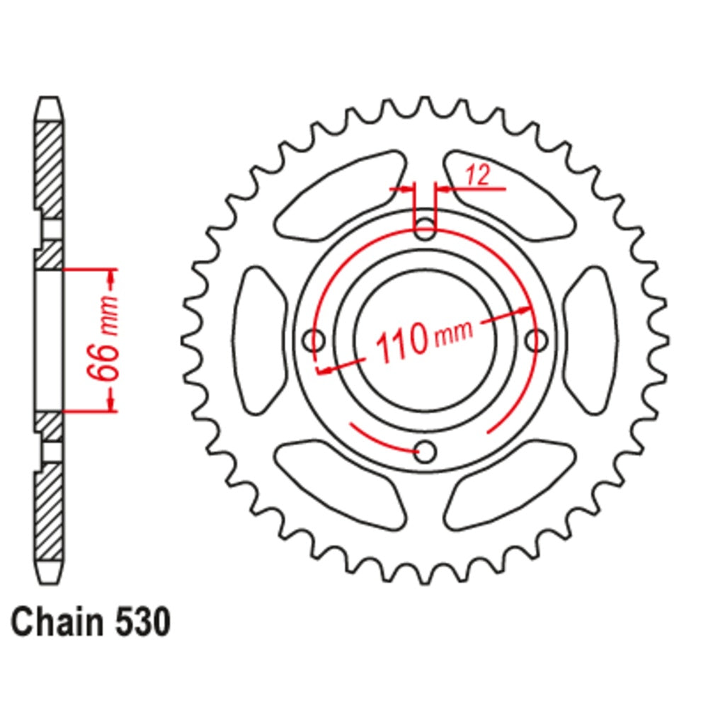 40T Yamaha Rear Sprocket
