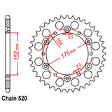 42T Yamaha Rear Sprocket (853)