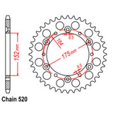 50T Yamaha Rear Sprocket (853)