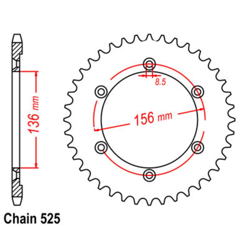 43T Suzuki Rear Sprocket (1791)