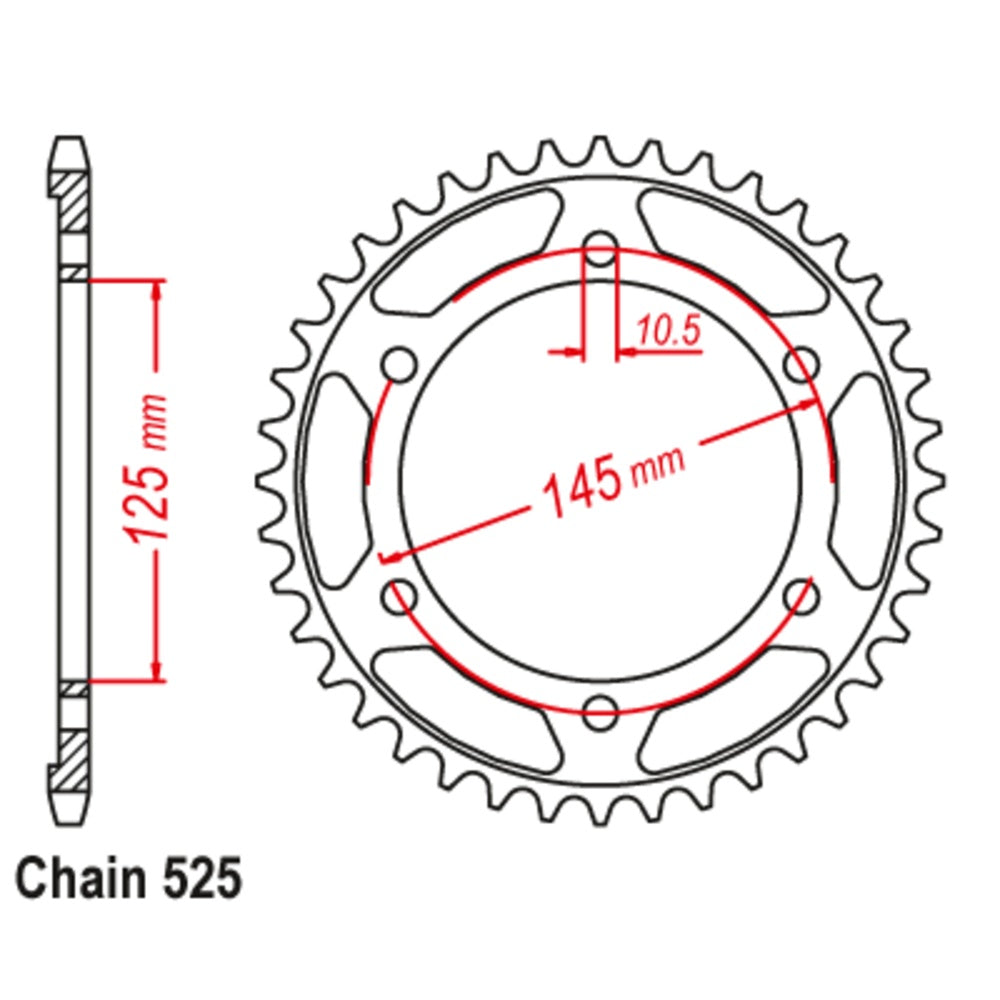 44T Yamaha Rear Sprocket (867)