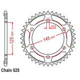 44T Yamaha Rear Sprocket (867)