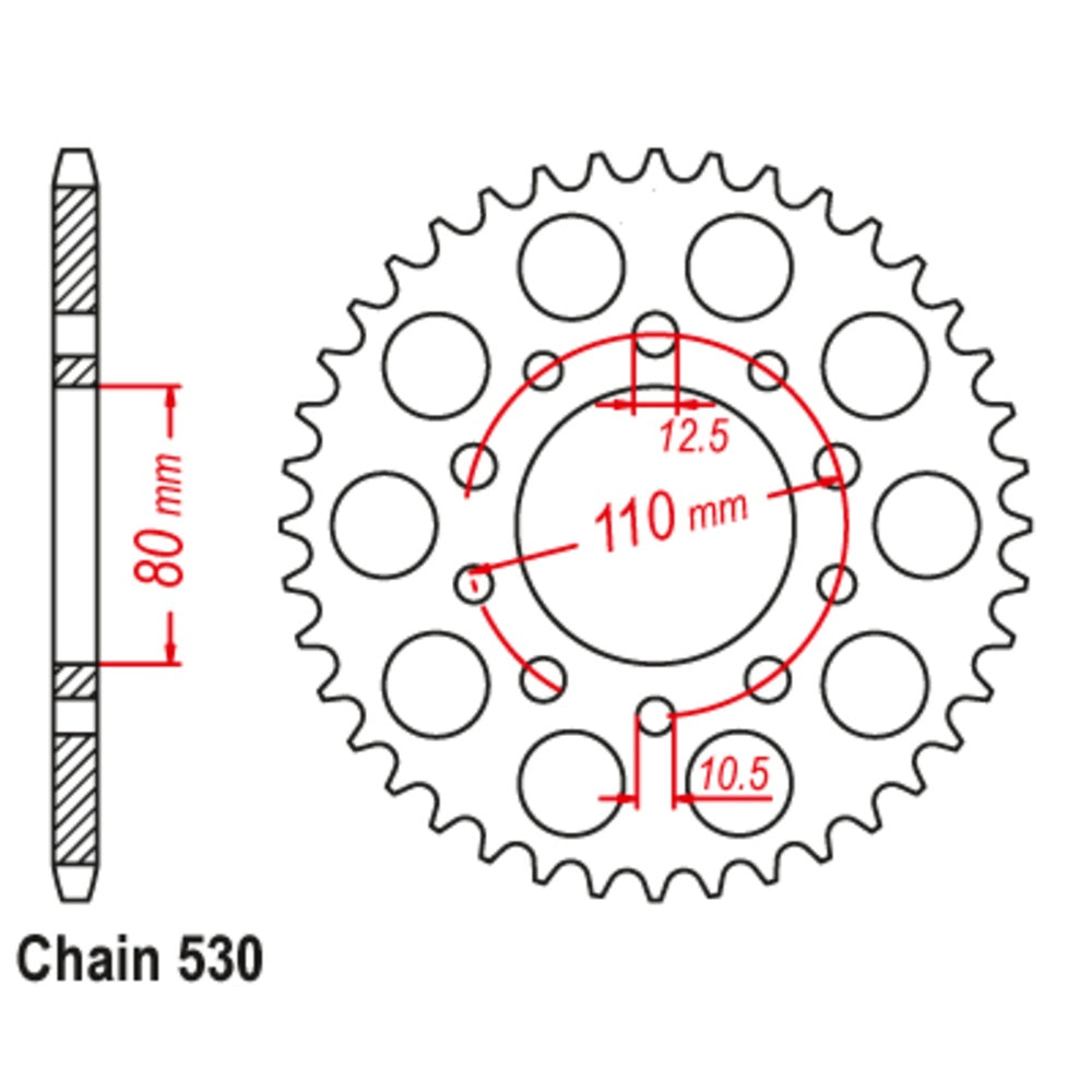 39T Honda Rear Sprocket (1334)