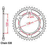 38T Yamaha Rear Sprocket