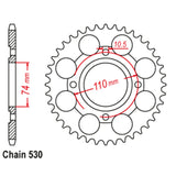 41T RD250 LC Rear Sprocket