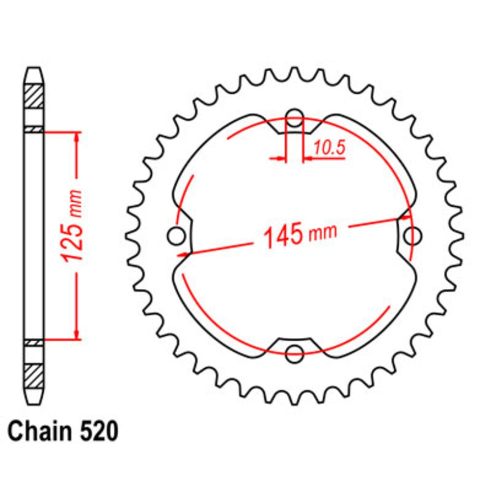 36T Yamaha Rear Sprocket (1857)