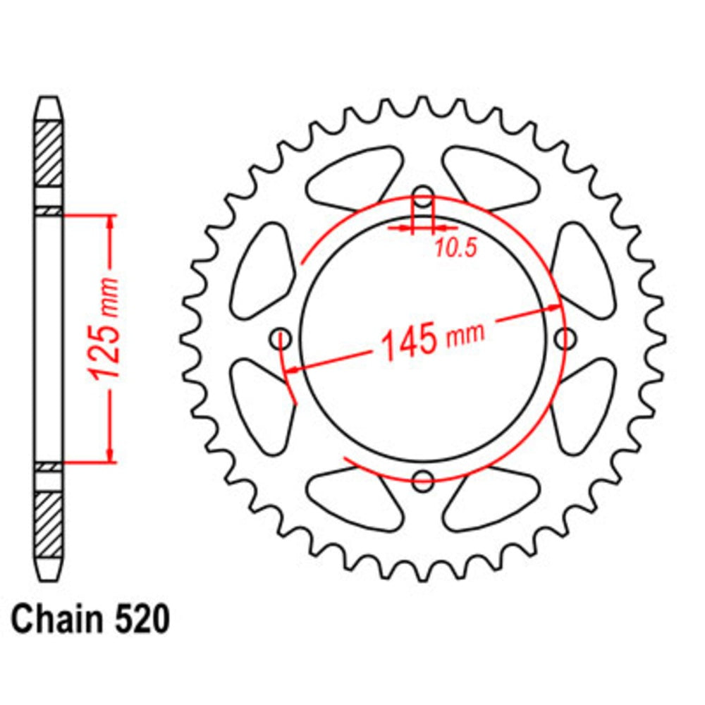 46T Yamaha Rear Sprocket (857)