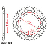 46T Cagiva Rear Sprocket 900 Elephant/900 Grand Canyon (729)