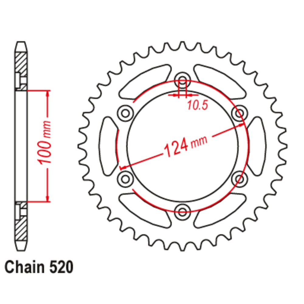 43T Ducati Rear Sprocket (735)