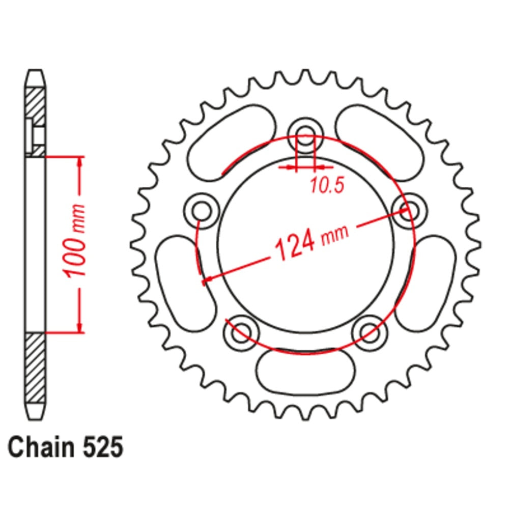 38T Ducati 749s Rear Sprocket (744)