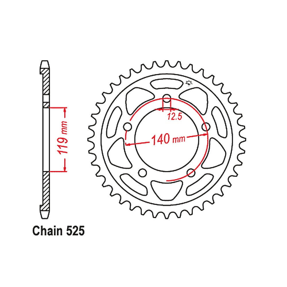 44T BMW Rear Sprocket (010)/(1790)