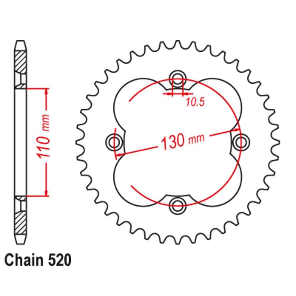 38T Honda Rear Sprocket (1350)