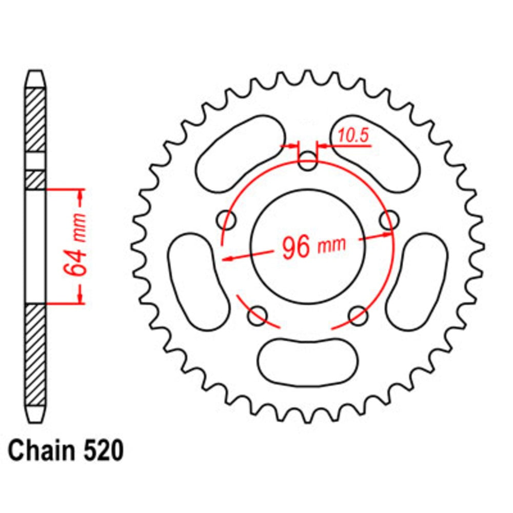 45T Honda Rear Sprocket (254)