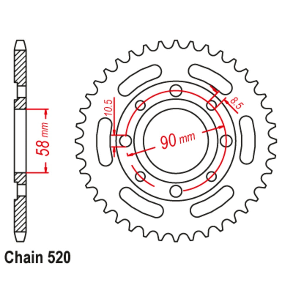 33T Honda Rear Sprocket (279)