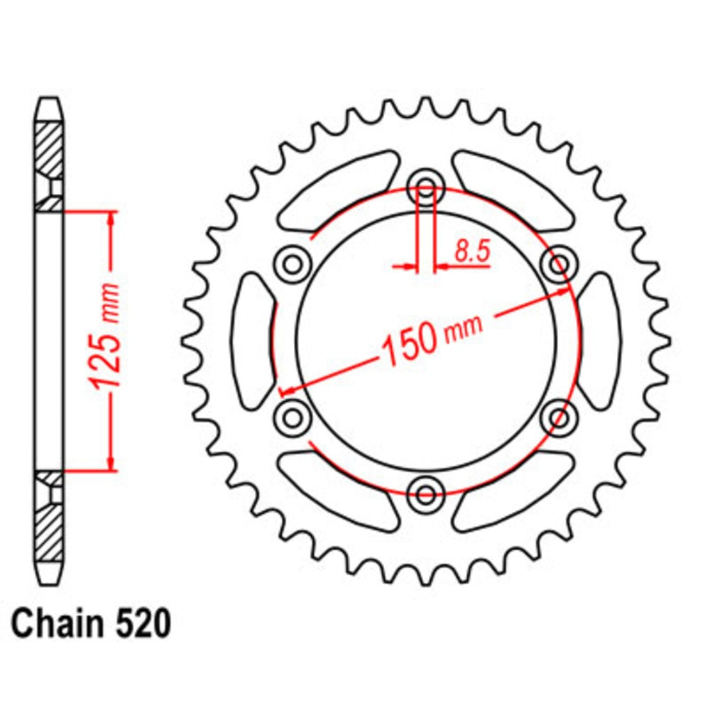 48T KTM Rear Sprocket (897)