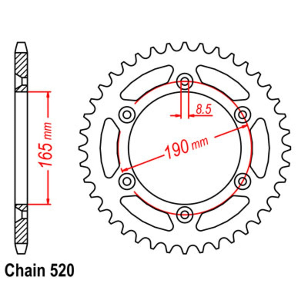 50T KTM Rear Sprocket (896)