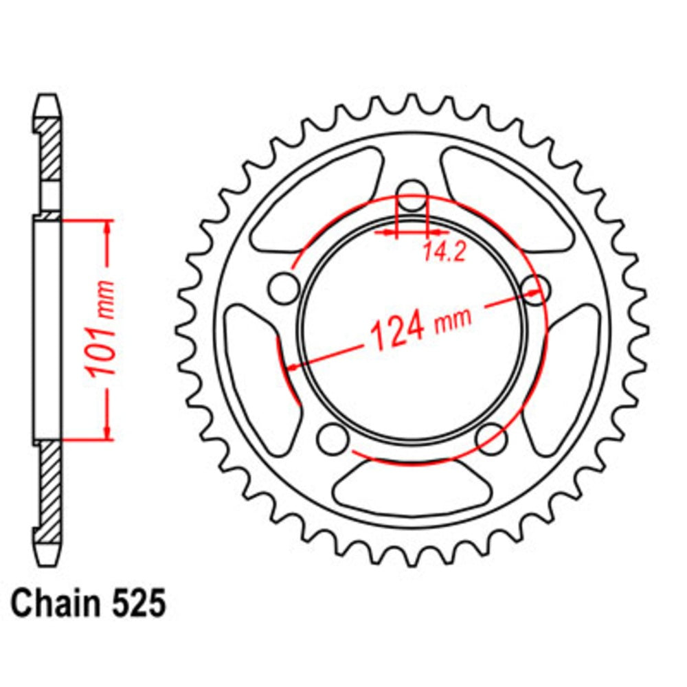 49T KTM 950/990 Rear Sprocket (898)