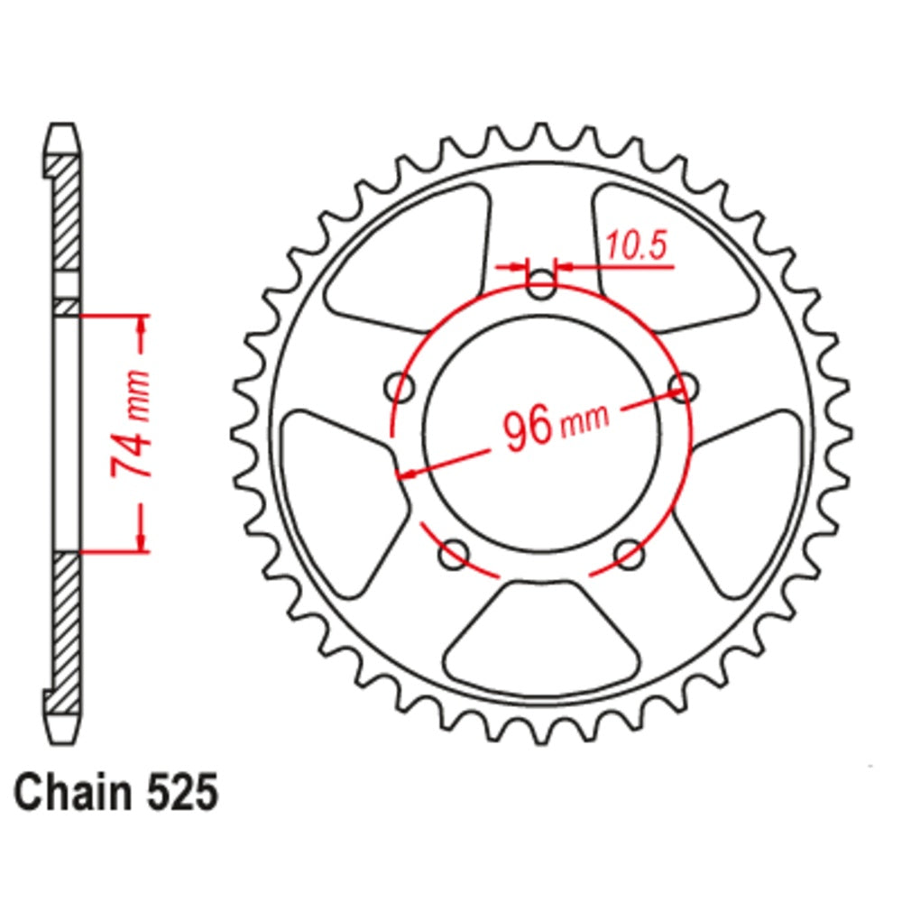 40T Honda Rear Sprocket