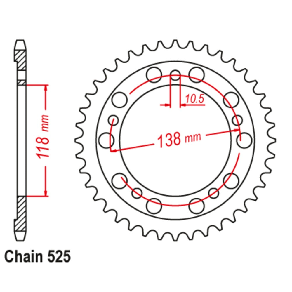 39T Honda Rear Sprocket