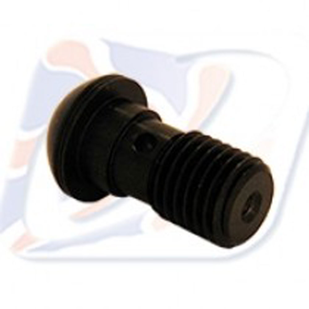 SINGLE DOMED HEAD BANJO BOLT M10 X 1.25 BLACK - 110125DB