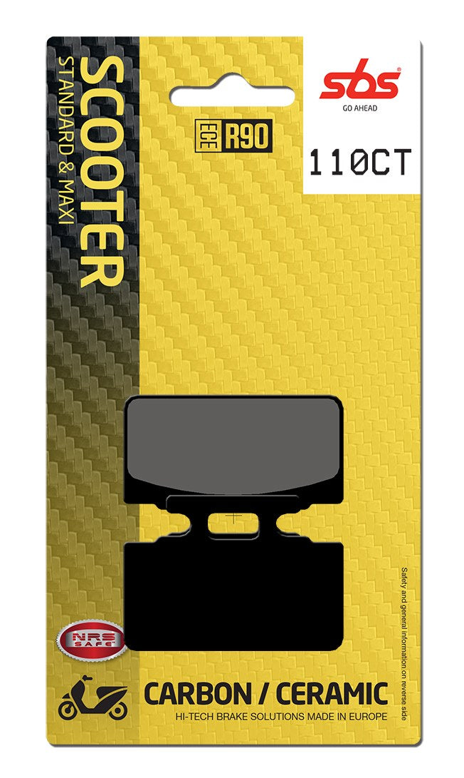 SBS FRICTION - Carbon Tech Front Scooter Brake Pads (SBS 618) - 110CT-