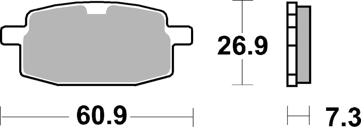 SBS FRICTION - Ceramic Front / Rear Scooter Brake Pads (SBS 619) - 111HF-