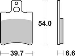 SBS FRICTION - Ceramic Front Scooter Brake Pads (SBS 667) - 114HF-